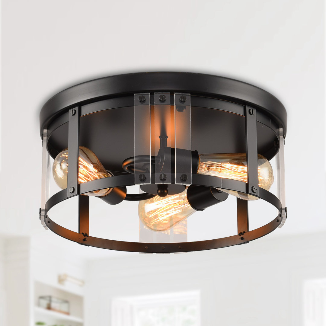 North Stoke 3 - Light 13" Unique/Statement Drum Flush Mount Trent Austin Design®