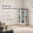 49.4‘’ Corner Cabinet with Adjustable Shelves & Spacious Storage, Corner Storage Cabinet,Corner Liquor Cabinet for Living Room & Kitchen, (Antique White)-147065