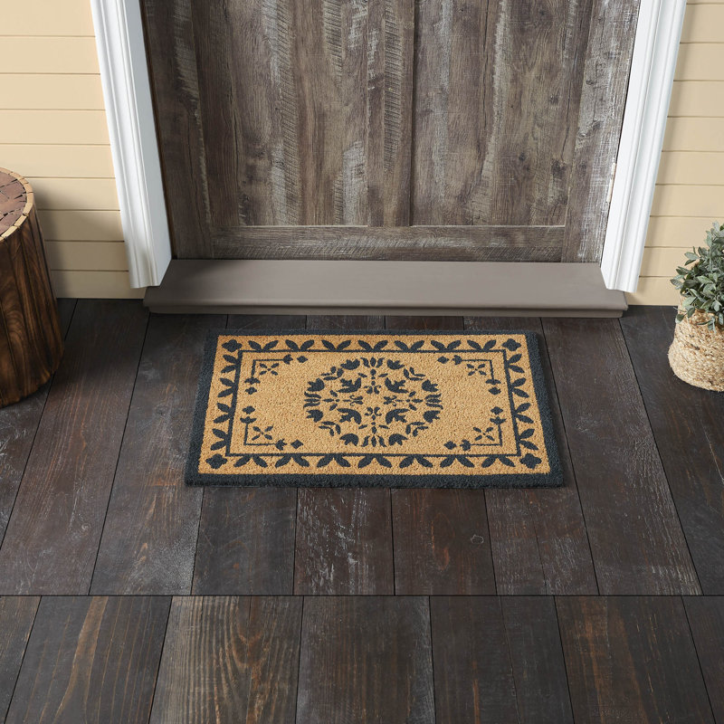 Durango Charcoal Coir Rug Rect, 20" W x 30" L