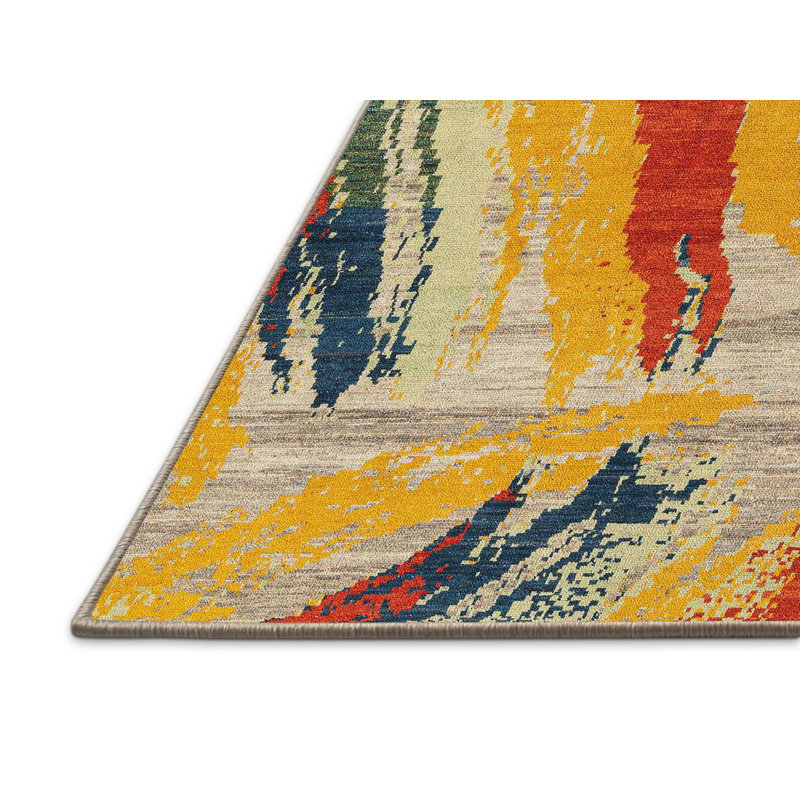 Monyetta Abstract Indoor Rug, Rectangle 6' x 9'