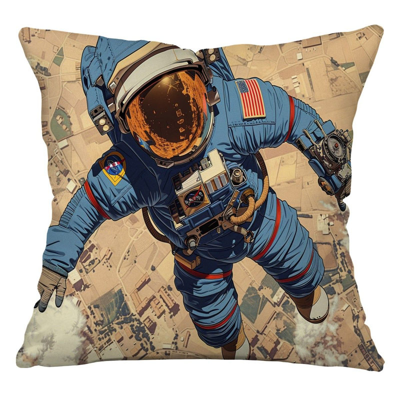 Cotton Blend Reversible Throw Pillow, 20"H x 20"W