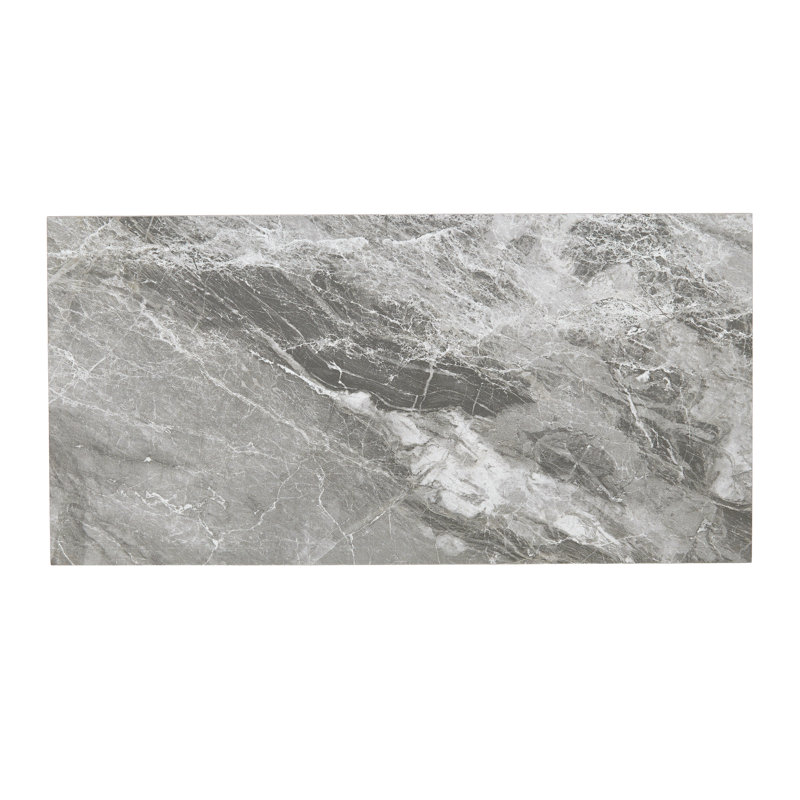 Famed 12" x 24" Porcelain Marble Look Wall & Floor Tile, Glamour Matte