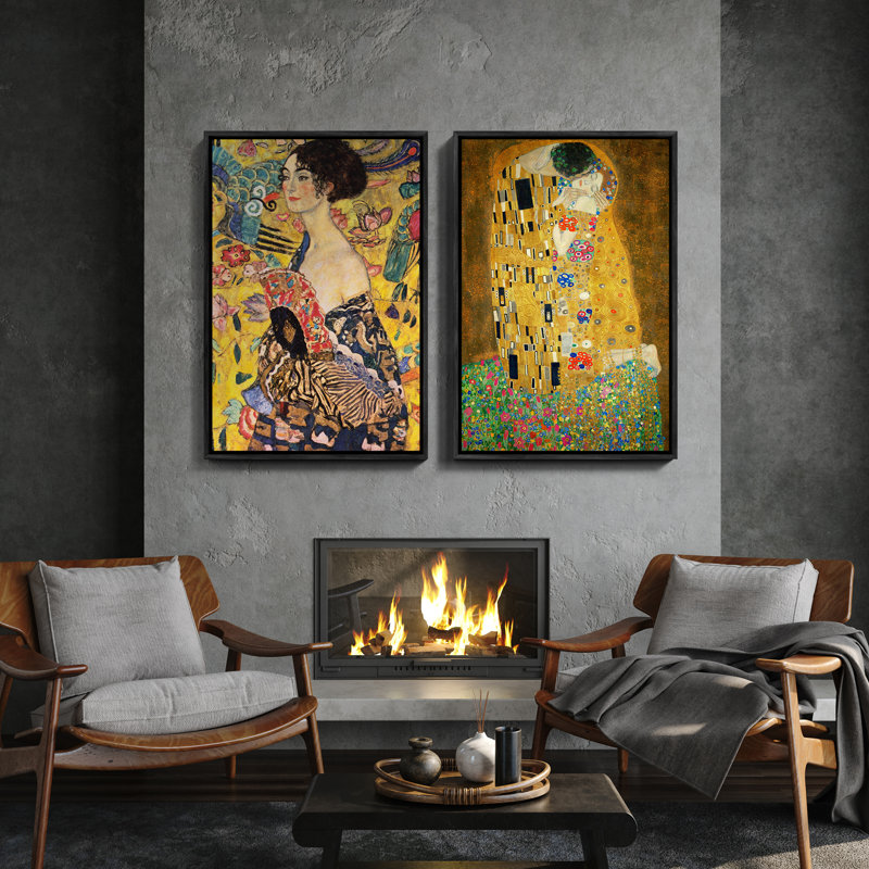 Art mural encadré rétro antique classique pour chambre à coucher, Noir, H 24 po x l 16 po