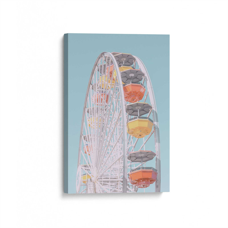 Pastel Carnival Ride On Canvas, Toile tendue, H 18 po x l 12 po