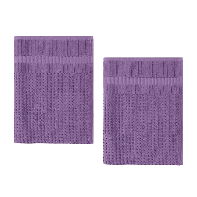 Ensemble de serviettes 2 pièces Willow - 100% coton peigné, qualité supérieure 630 g / m², mauve, ultra doux et très absorbant (2 serviettes de bain)