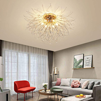6-Light 62cm Crystal Flush Mount