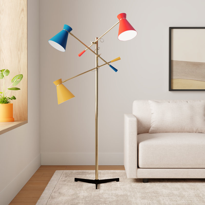 Keane Tree Floor Lamp, Blue/Red/Yellow