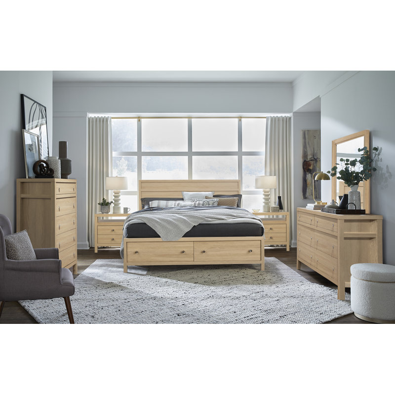 Wentworth King Panel Storage Bed, Sandstone Beige, King