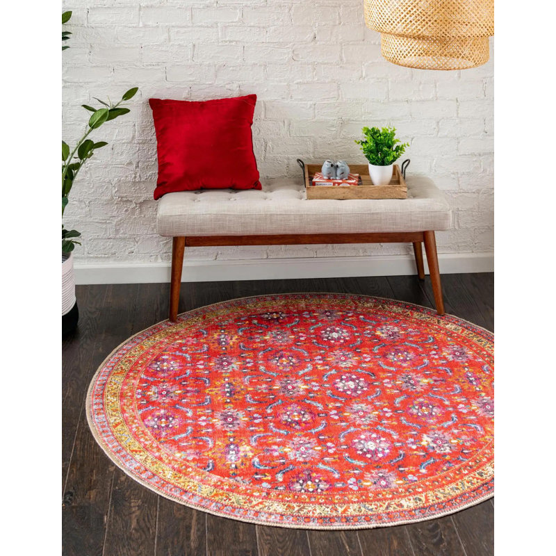 Oppie Oriental Indoor Rug, Round 3'6"