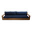 Germelino Outdoor 3 - Seat Teak Patio Sofa with Sunbrella Cushions-949237744