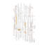 Décoration murale géométrique 32 x 1,5 x 26 po, blanc + or, décoration de maison avec décorations dorées modernes 32 x 1,5 x 26 po, textures luxueuses pour le salon