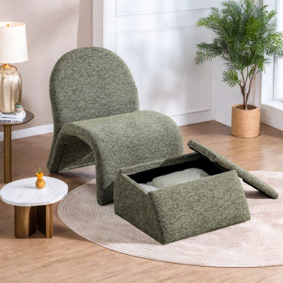 Chaises d'appoint avec rangement, chaise sans accoudoirs moderne en chenille pour la maison