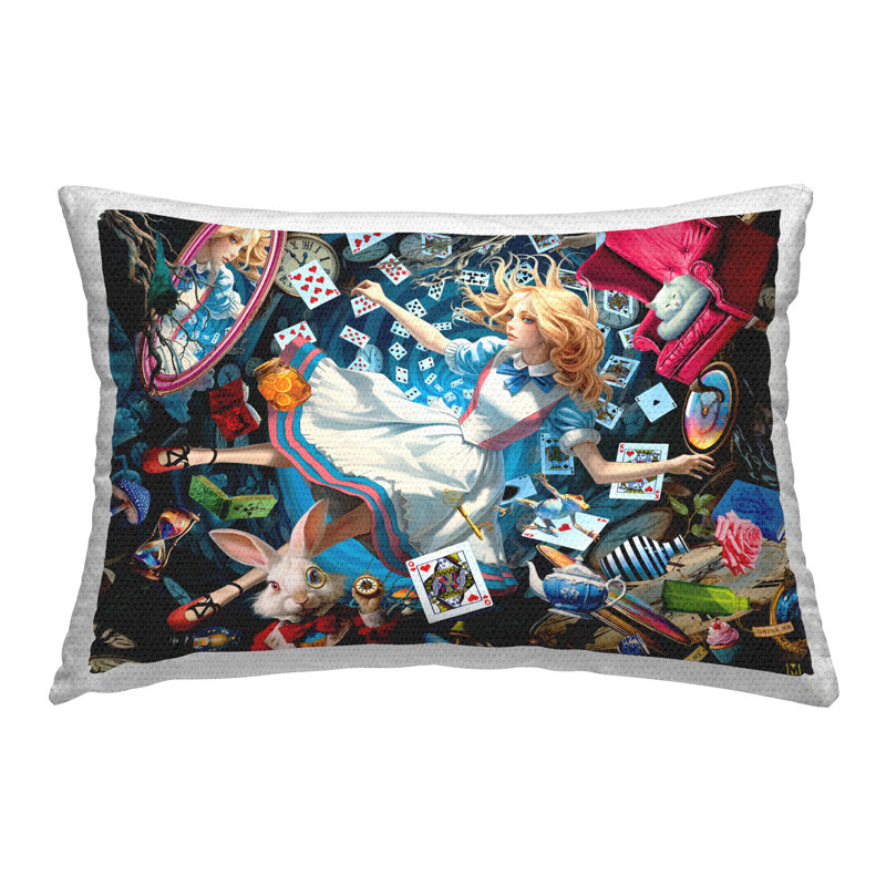 Coussin extérieur Storybook Girl & Rabbit
