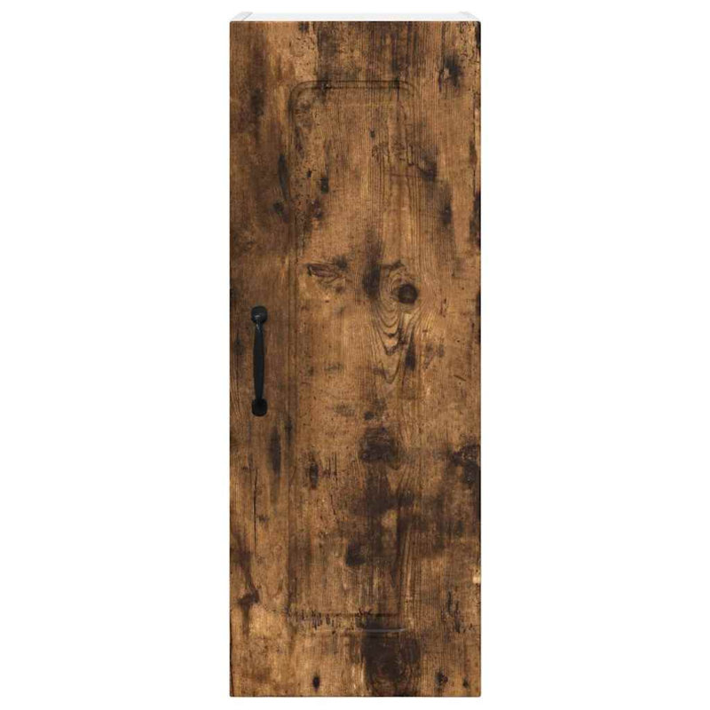 Vidaxl Kitchen Wall Cabinet With Shelf Concrete Grey 40 X 31 X 80 Cm, Smoked Oak, 80cm H x 30cm W x 31cm D