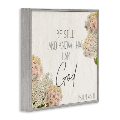 «Be Still», motif de fleurs, estampe numérique par Kim Allen