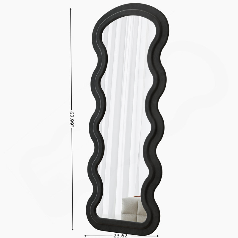 Miroir de plancher pleine longueur avec support pour le salon de la chambre à coucher