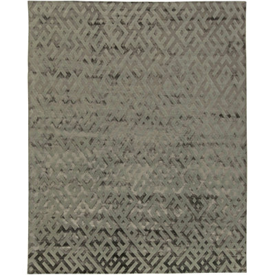 Modern One-of-a-Kind Rectangle 8' X 10' Hand Knotted Area Rug