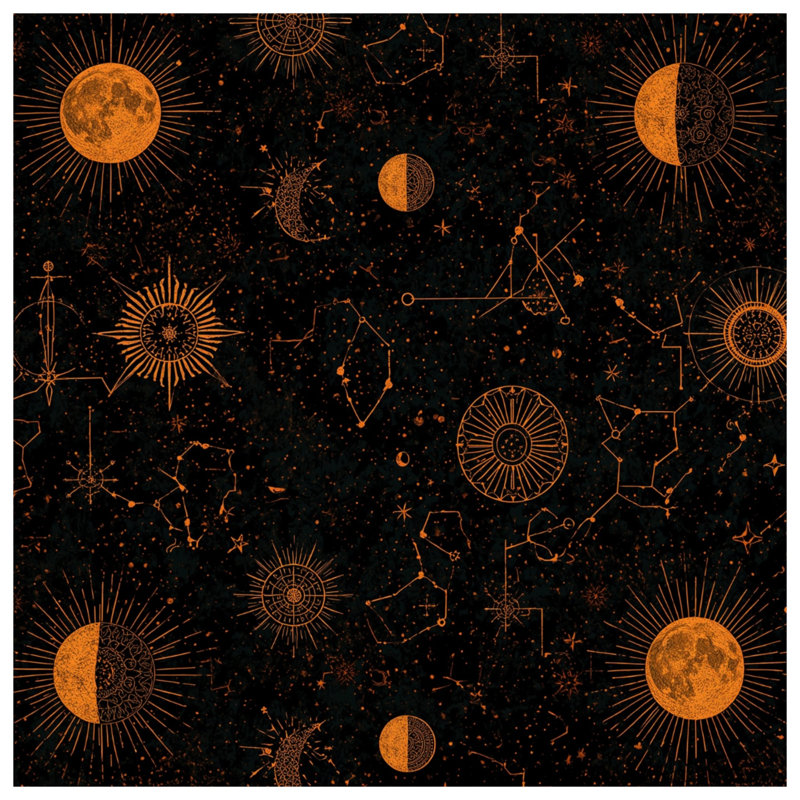 Tapisserie «Celestial Borps Constellations» - Astrologie murale, H 50 po x l 60 po avec 4 œillets