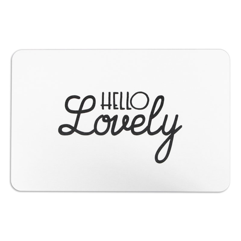 Non-Slip Bath Mat, White/Black