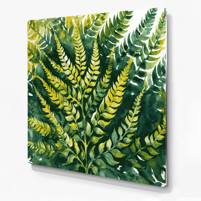 Botanical Tree Fern Green Metal Wall Art