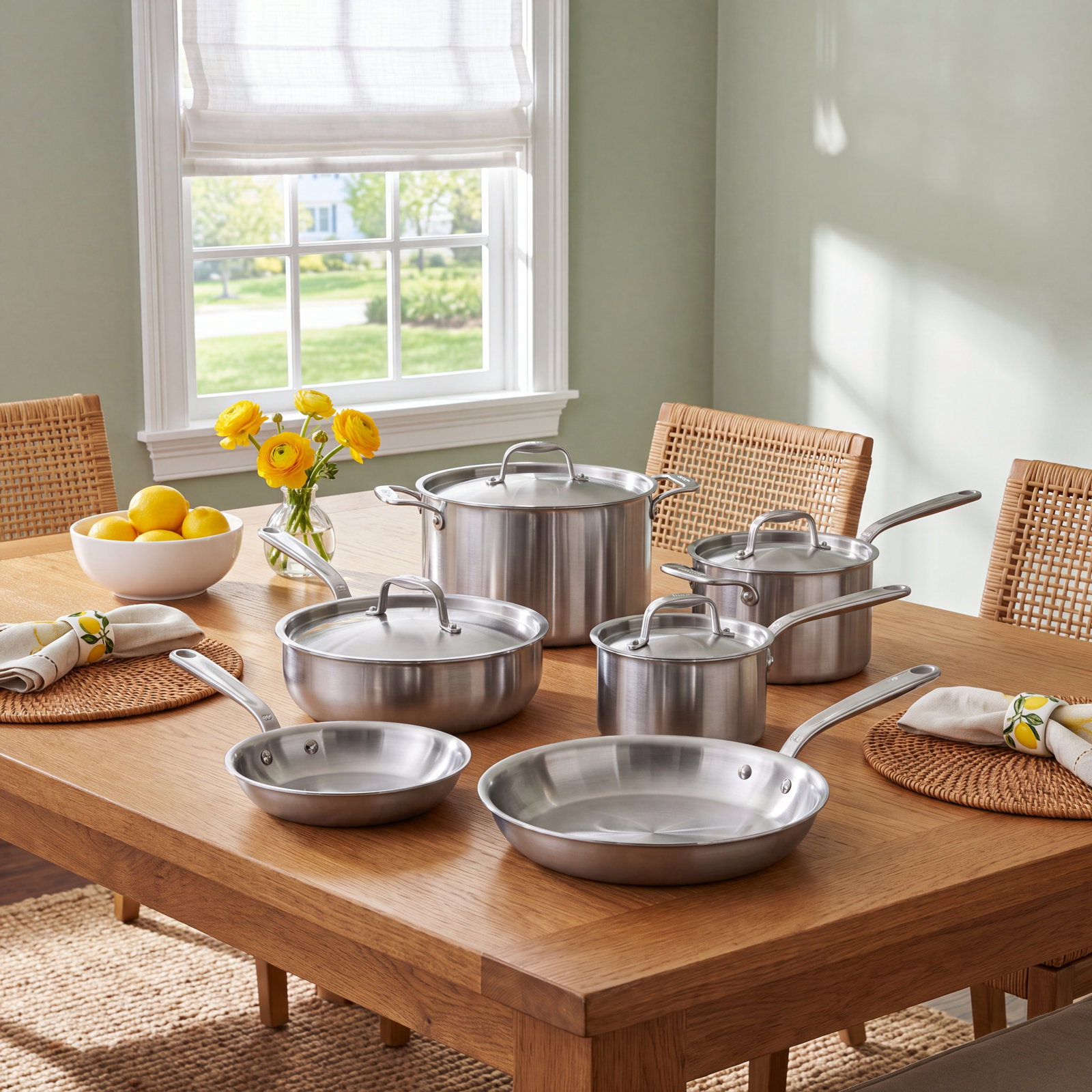 10-Piece Stainless Clad Cookware Set