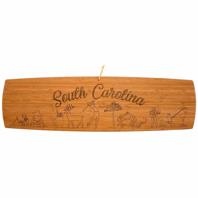 South Carolina 30-Inch Engraved Bamboo Charcuterie Board
