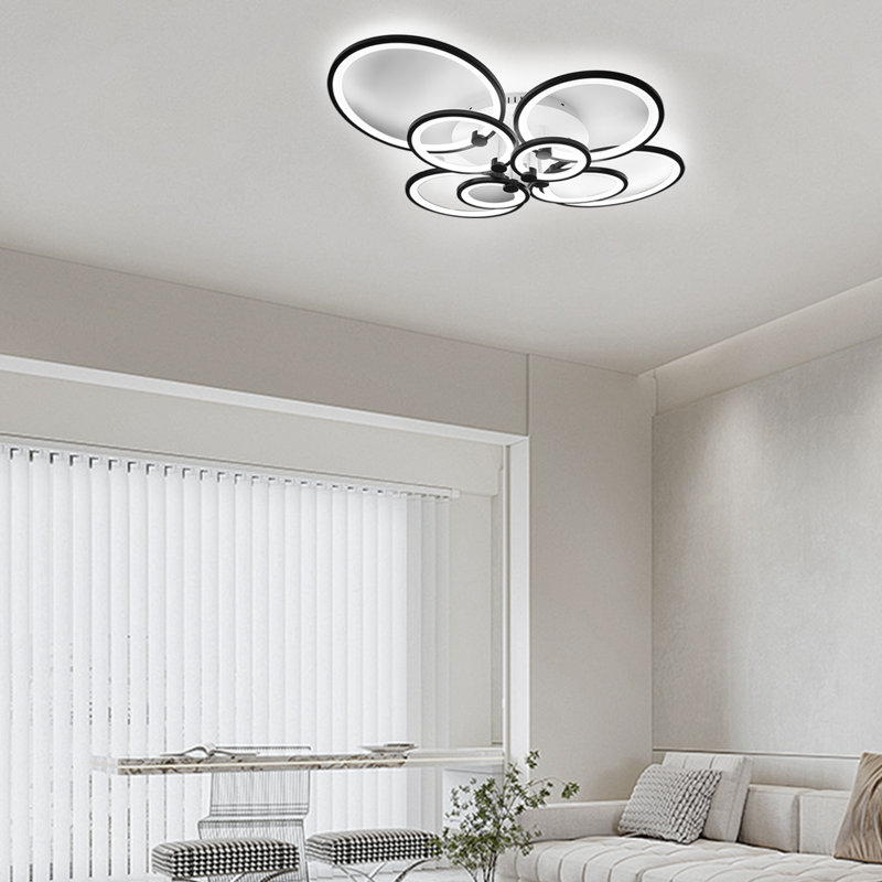 Katrinna Acrylic LED Flush Mount, Black