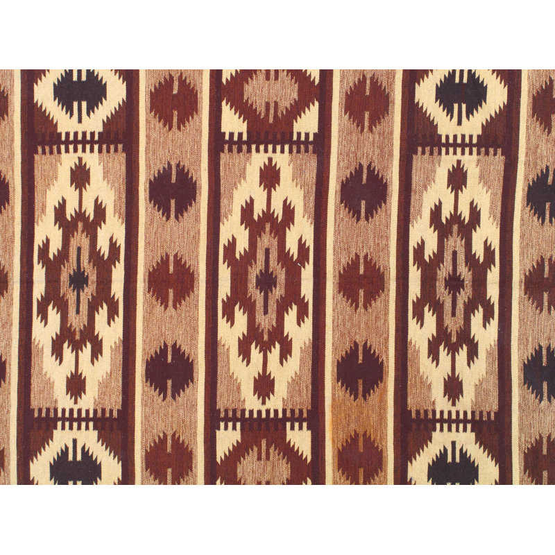Afghan Wool Southwestern Area Rug in Brown