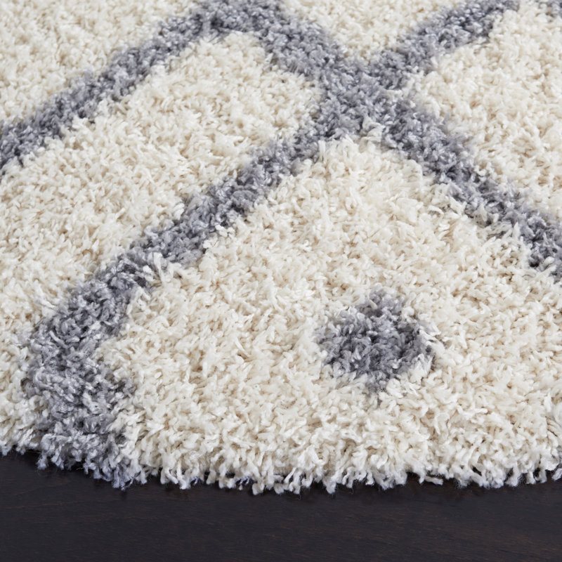 Tapis ivoire à motif géométrique, Rectangle 8 pi x 10 pi