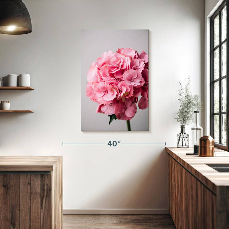 Pink Hydrangea, 39" H x 26" W