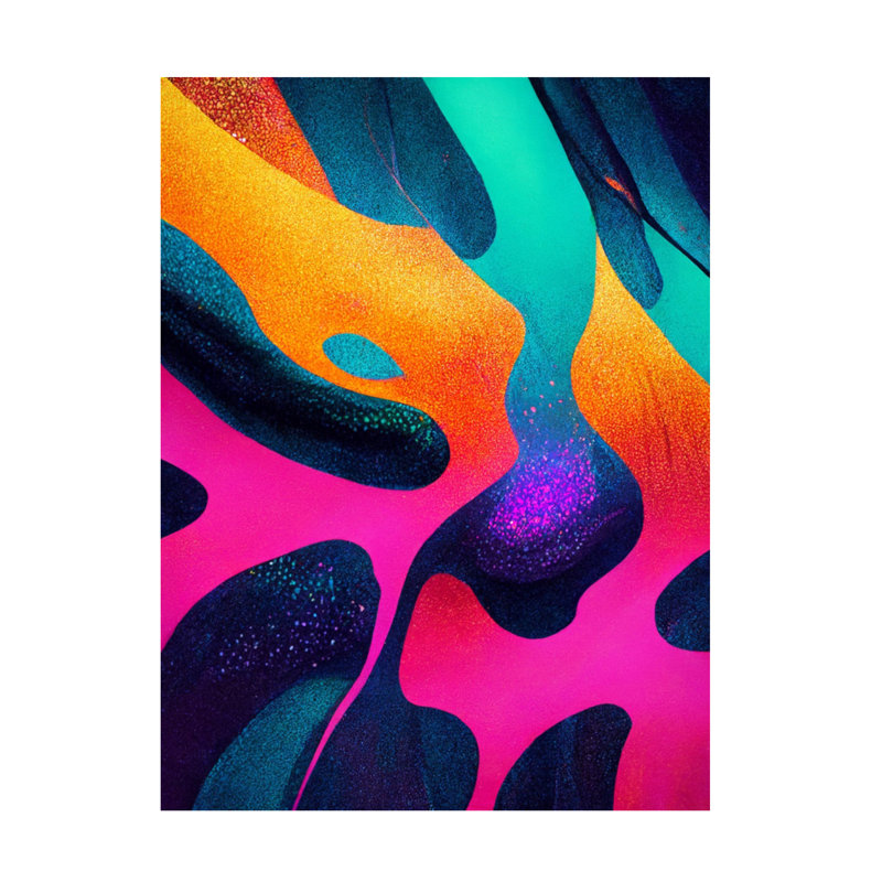 Art mural sur toile tendue - motif mural «Jungle Pattern 04» de Wumples pour le salon, la chambre à coucher ou le bureau - 18 x 24