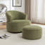 Fauteuil pivotant rembourré en polyester de 33 po de large Armelda-512362526