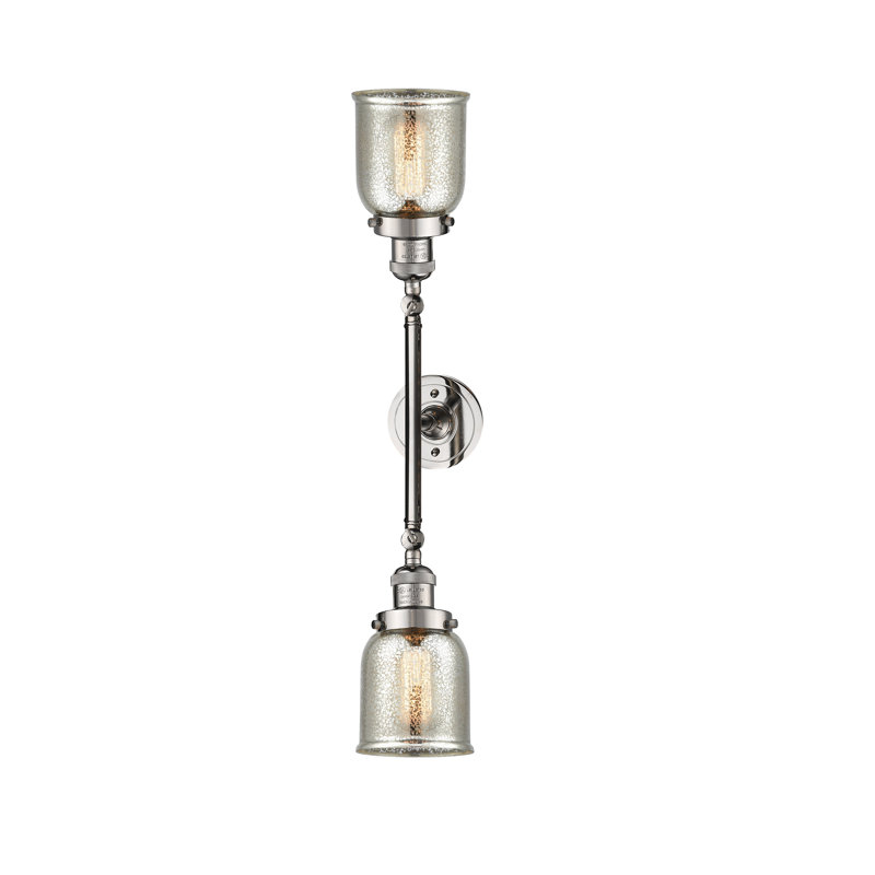 ClipperCove 2 - Light Dimmable Vanity Light, Silver Mercury, Polished Nickel, Bulb Not Included