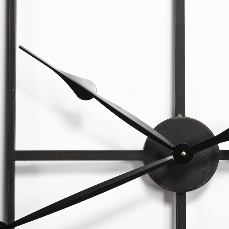 Hardage 60" Round and Square Industrial Style Wall Clock