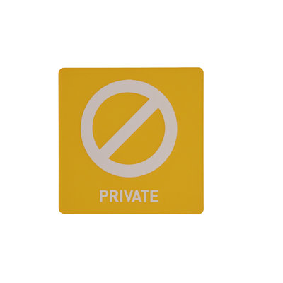 Enseigne de bureau d'entrée privée jaune Limit