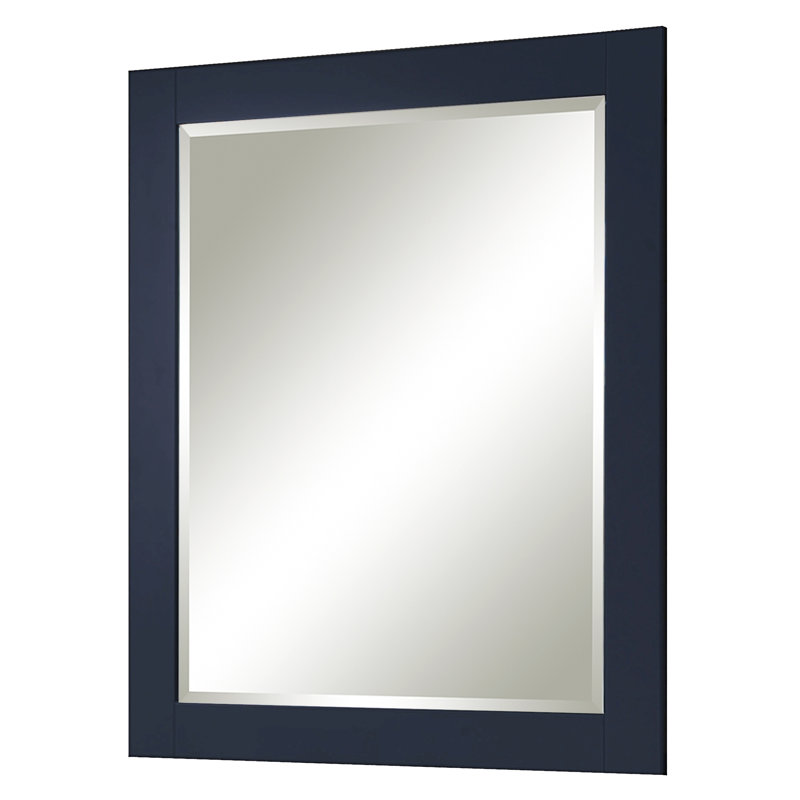 Blue Topaz Solid Wood Rectangle Wall Mirror, 36" x 30"