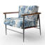 Fauteuil d'appoint rembourré Blue Bloom Bloom-112890045