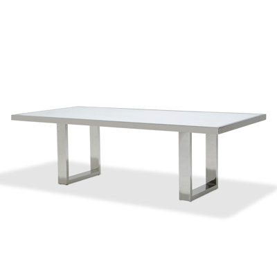 State St. Rectangular Dining Table - Glossy White