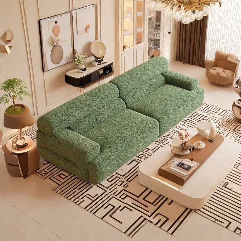 Canapé Vintage, H 28,34 po x l 98,42 po x P 37,4 po