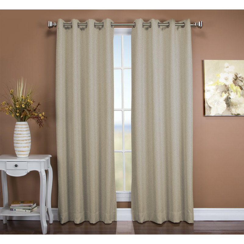 Adel Blackout Curtain Single Panel, 50" W x 96" L, Parchment
