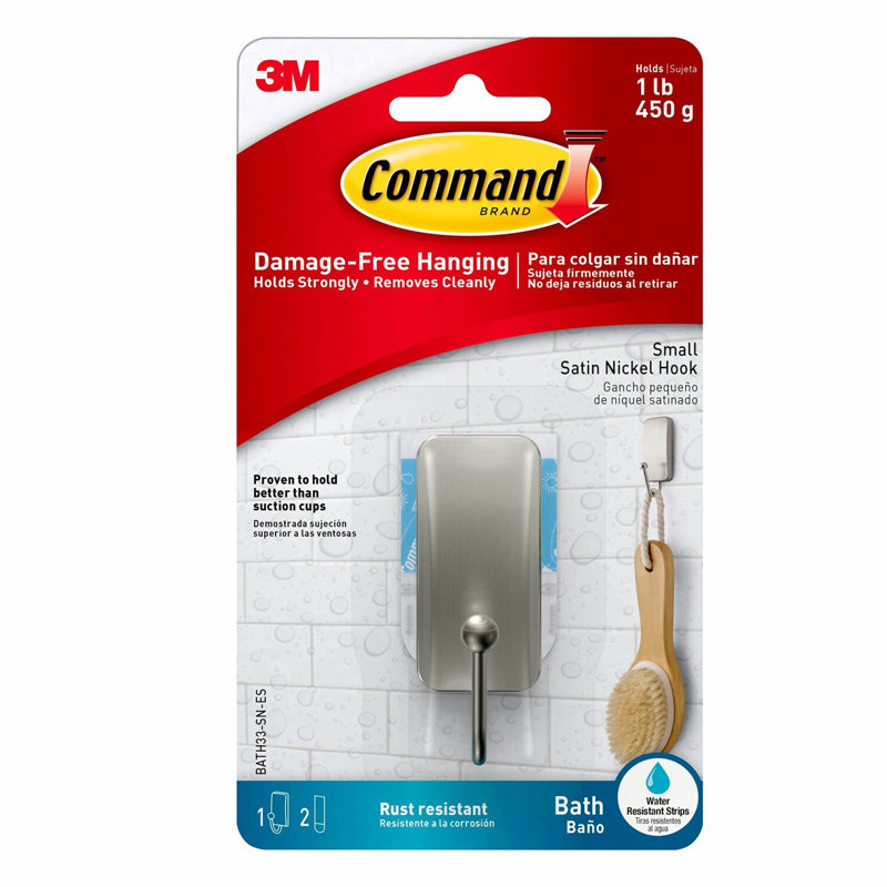 Nickel Elegance Bath Hook Set