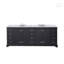 Meuble-lavabo double espresso 84 po X P 22 po D, dessus en marbre de Carrare et ensemble de robinet-63688101-63688103