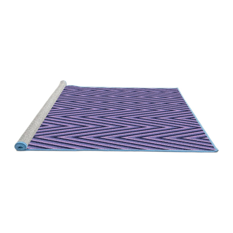 Tapis bleu tissé à la machine, Carré 3 pi
