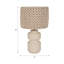 Lampe de table en céramique 23 po, parfaite pour les amateurs de décoration sophistiquée - 13 po x 13 po x 23 po