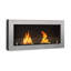OneConcept 110cm W Silver Bio-Ethanol Fireplace Insert