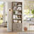 ON SALE 2 Piece 82.3" Tall Bookcase, 7 Tier Floor Standing Bookshelves with Doors For Home Office, Living Room-2015520659
