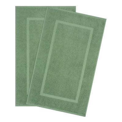 100% Cotton Bathmats for Bathroom, 2 Pack Soft Absorbent 20x34 inches Quick Drying Floor Mats