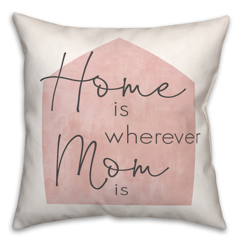  Housse et insert de coussin carré Home Is Partout Mom Is