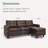L-Shaped Reversible Sectional Upholstered Sofa Couch