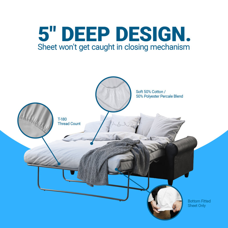 Drap-housse Bargoose, Drap-housse de taille simple, Blanc
